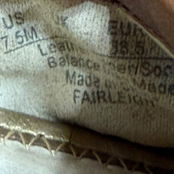 Sam Edelman Fairleigh Brown Orange Gold Cap Toe Ballet Flats Size 7.5 Minimalist - Picture 10 of 10